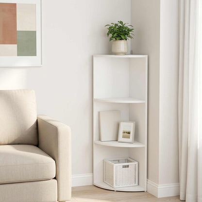 Corner Shelf 3-Tier 41.5 x 41.5 x 107.5 cm Engineered Wood