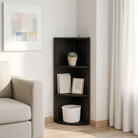 Corner Shelf 3-Tier 41.5 x 41.5 x 107.5 cm Engineered Wood