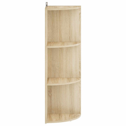 Corner Shelf 3-Tier 41.5 x 41.5 x 107.5 cm Engineered Wood