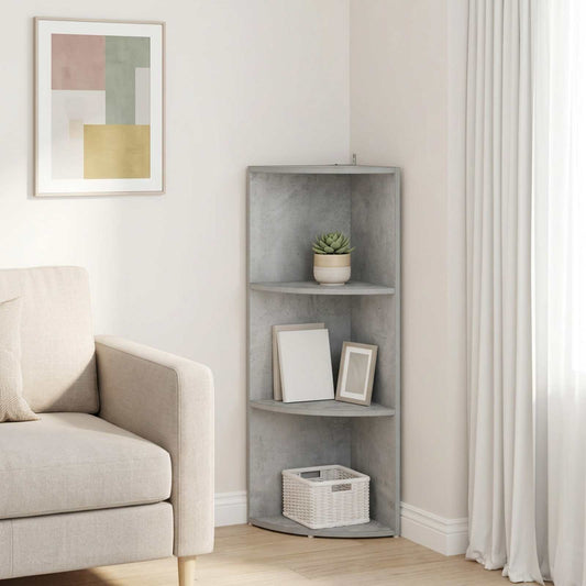 Corner Shelf 3-Tier 41.5 x 41.5 x 107.5 cm Engineered Wood