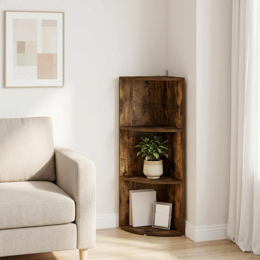 Corner Shelf 3-Tier 41.5 x 41.5 x 107.5 cm Engineered Wood