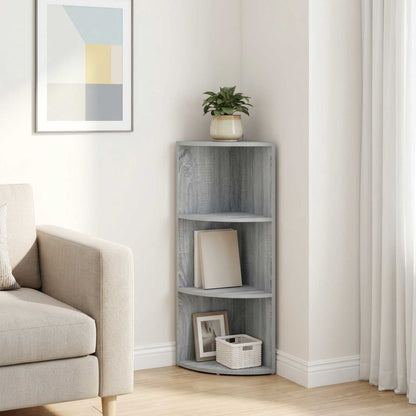 Corner Shelf 3-Tier 41.5 x 41.5 x 107.5 cm Engineered Wood