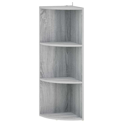 Corner Shelf 3-Tier 41.5 x 41.5 x 107.5 cm Engineered Wood