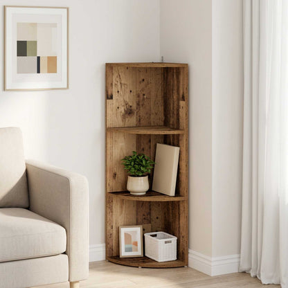 Corner Shelf 3-Tier 41.5 x 41.5 x 107.5 cm Engineered Wood