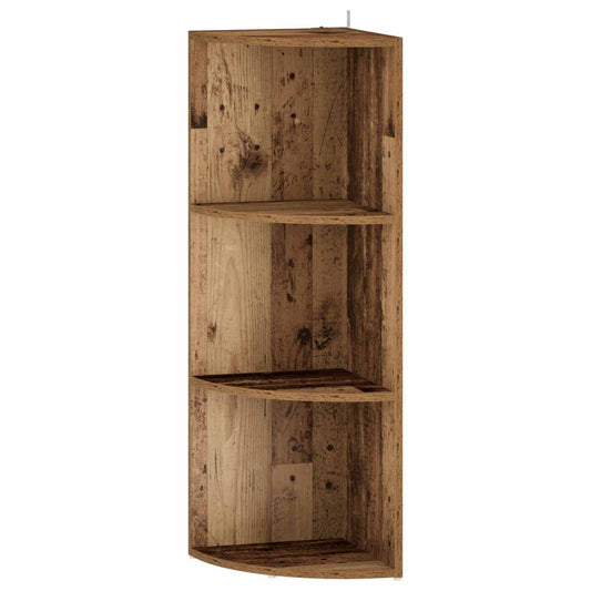 Corner Shelf 3-Tier 41.5 x 41.5 x 107.5 cm Engineered Wood