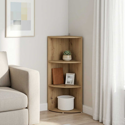 Corner Shelf 3-Tier 41.5 x 41.5 x 107.5 cm Engineered Wood