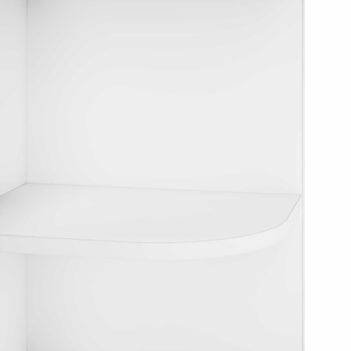 Corner Shelf 2-Tier 41.5 x 41.5 x 72 cm Engineered Wood White