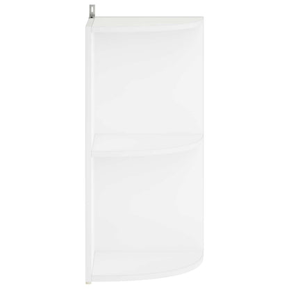 Corner Shelf 2-Tier 41.5 x 41.5 x 72 cm Engineered Wood White