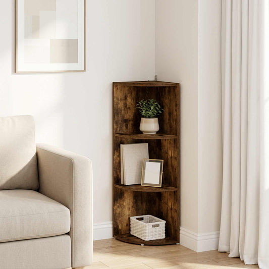 Corner Shelf 2-Tier 41.5 x 41.5 x 72 cm Engineered Wood