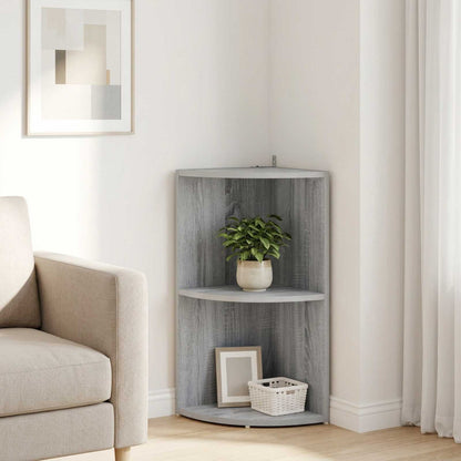Corner Shelf 2-Tier 41.5 x 41.5 x 72 cm Engineered Wood