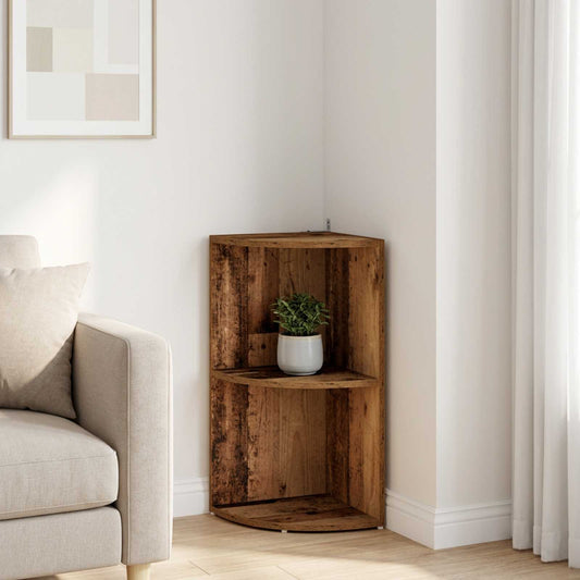Corner Shelf 2-Tier 41.5 x 41.5 x 72 cm Engineered Wood