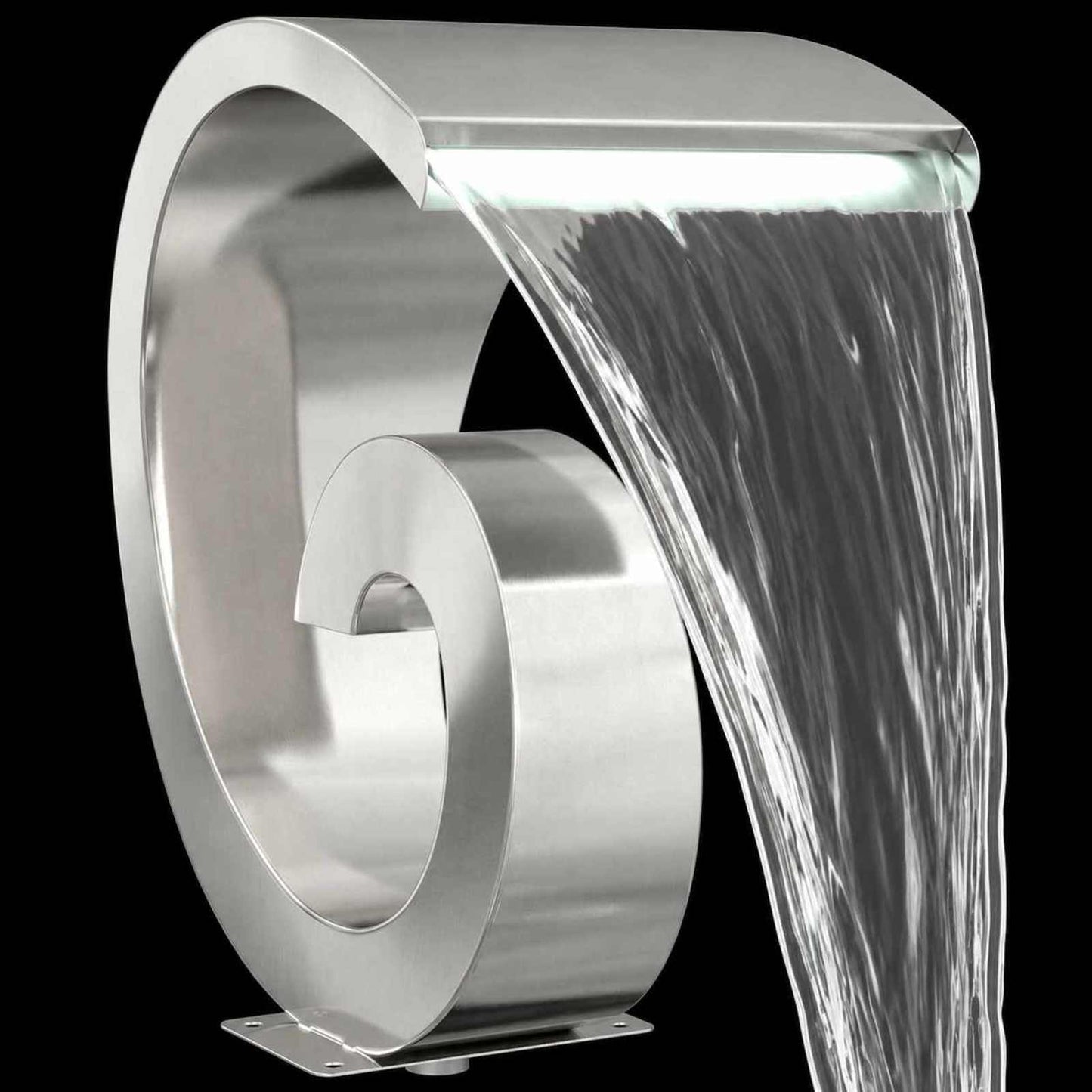 Pool Waterfall with LED Stainless Steel 304 50 x 30 x 53 cm