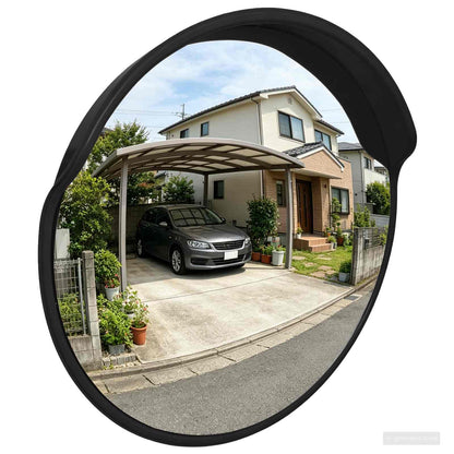 Outdoor Convex Traffic Mirror Black Ø75 cm Polycarbonate