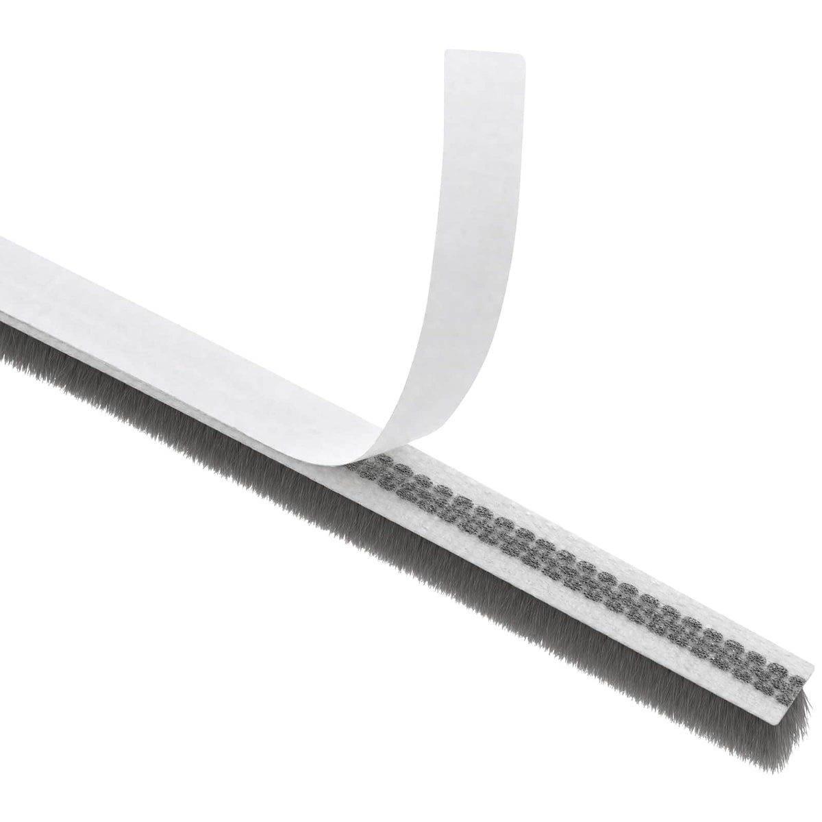 Self-Adhesive Door Brush Seal 5 m PP Grey