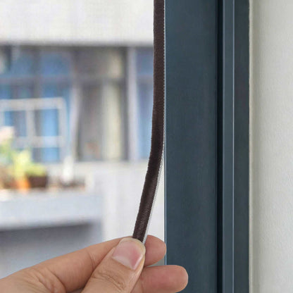 Self-Adhesive Door Brush Seal 5 m PP Brown