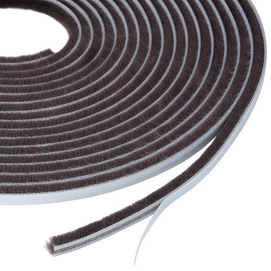 Self-Adhesive Door Brush Seal 5 m PP Brown