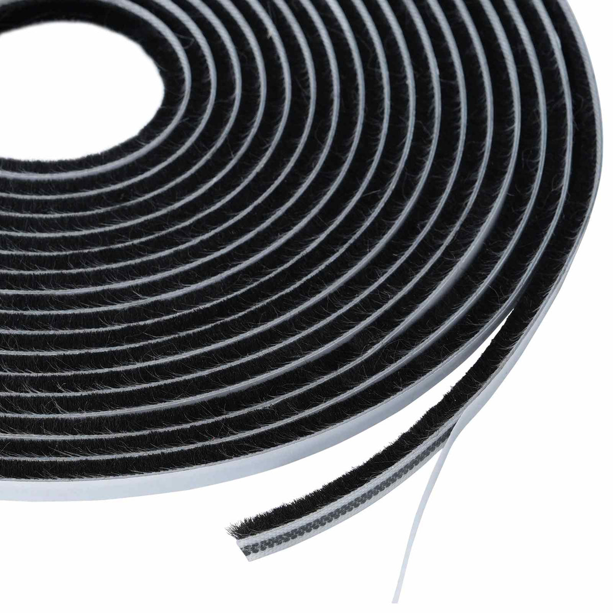 Self-Adhesive Door Brush Seal 5 m PP Black
