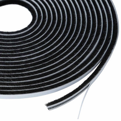 Self-Adhesive Door Brush Seal 5 m PP Black