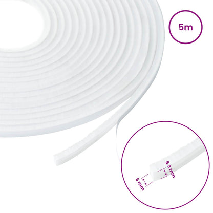 Self-Adhesive Door Brush Seal 5 m PP White