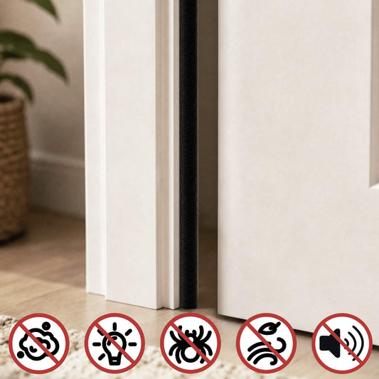 Self-Adhesive Door Brush Seal 5 m PP Black