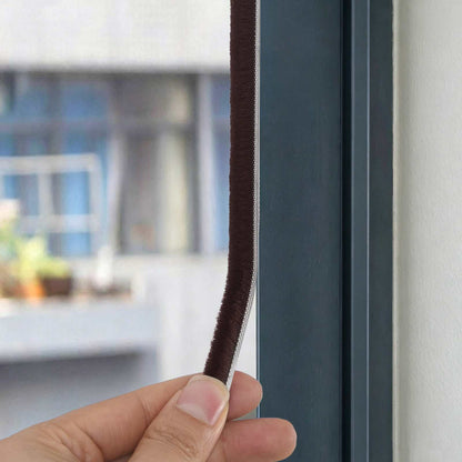 Self-Adhesive Door Brush Seal 5 m PP Brown