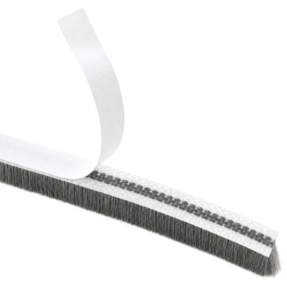 Self-Adhesive Door Brush Seal 5 m PP Grey
