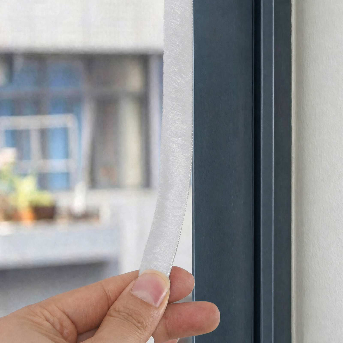 Self-Adhesive Door Brush Seal 5 m PP White