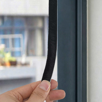 Self-Adhesive Door Brush Seal 5 m PP Black