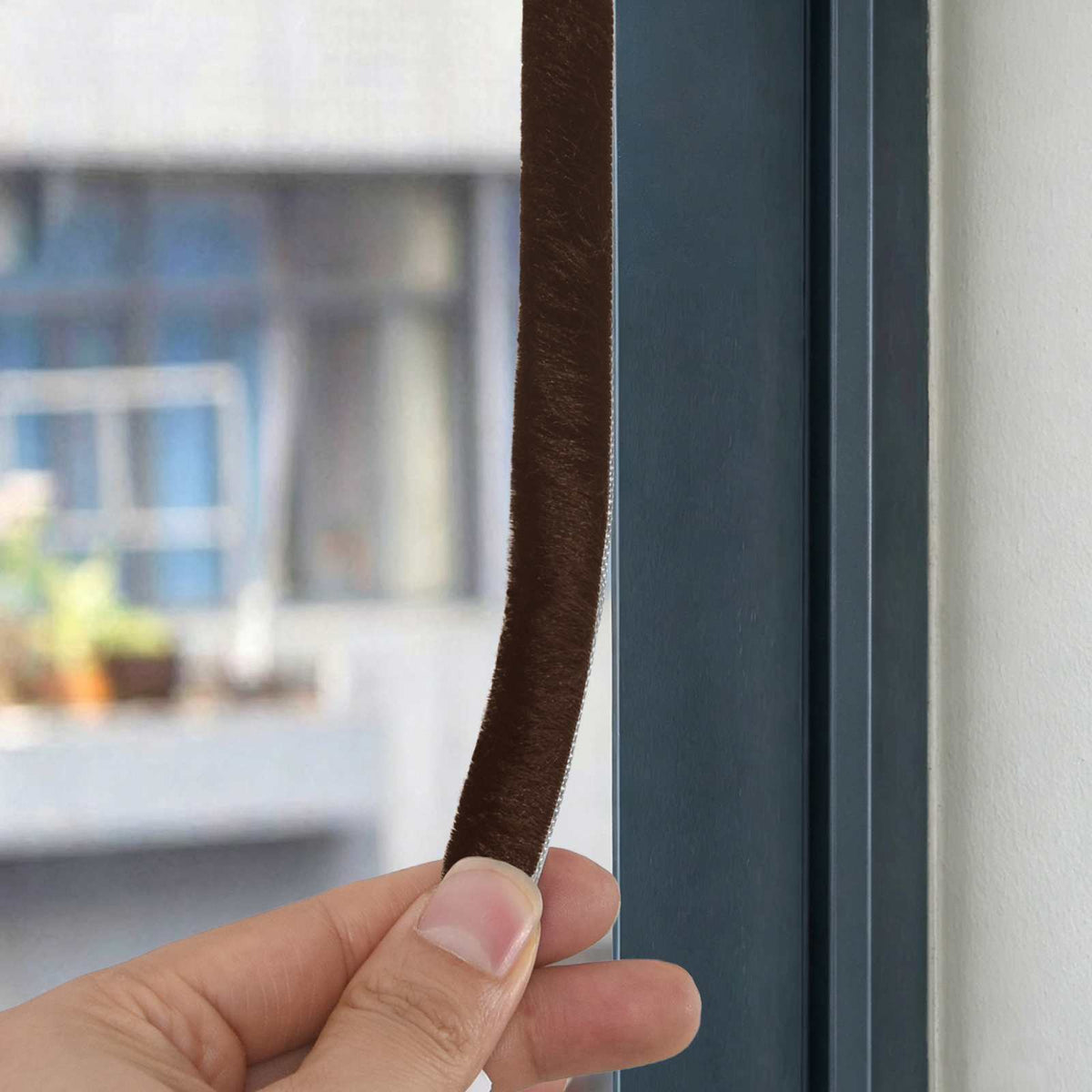 Self-Adhesive Door Brush Seal 5 m PP Brown