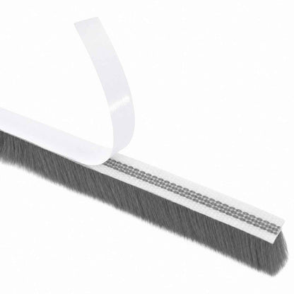 Self-Adhesive Door Brush Seal 5 m PP Grey