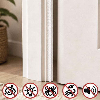 Self-Adhesive Door Brush Seal 5 m PP White