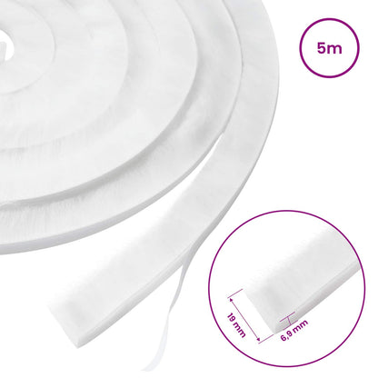 Self-Adhesive Door Brush Seal 5 m PP White