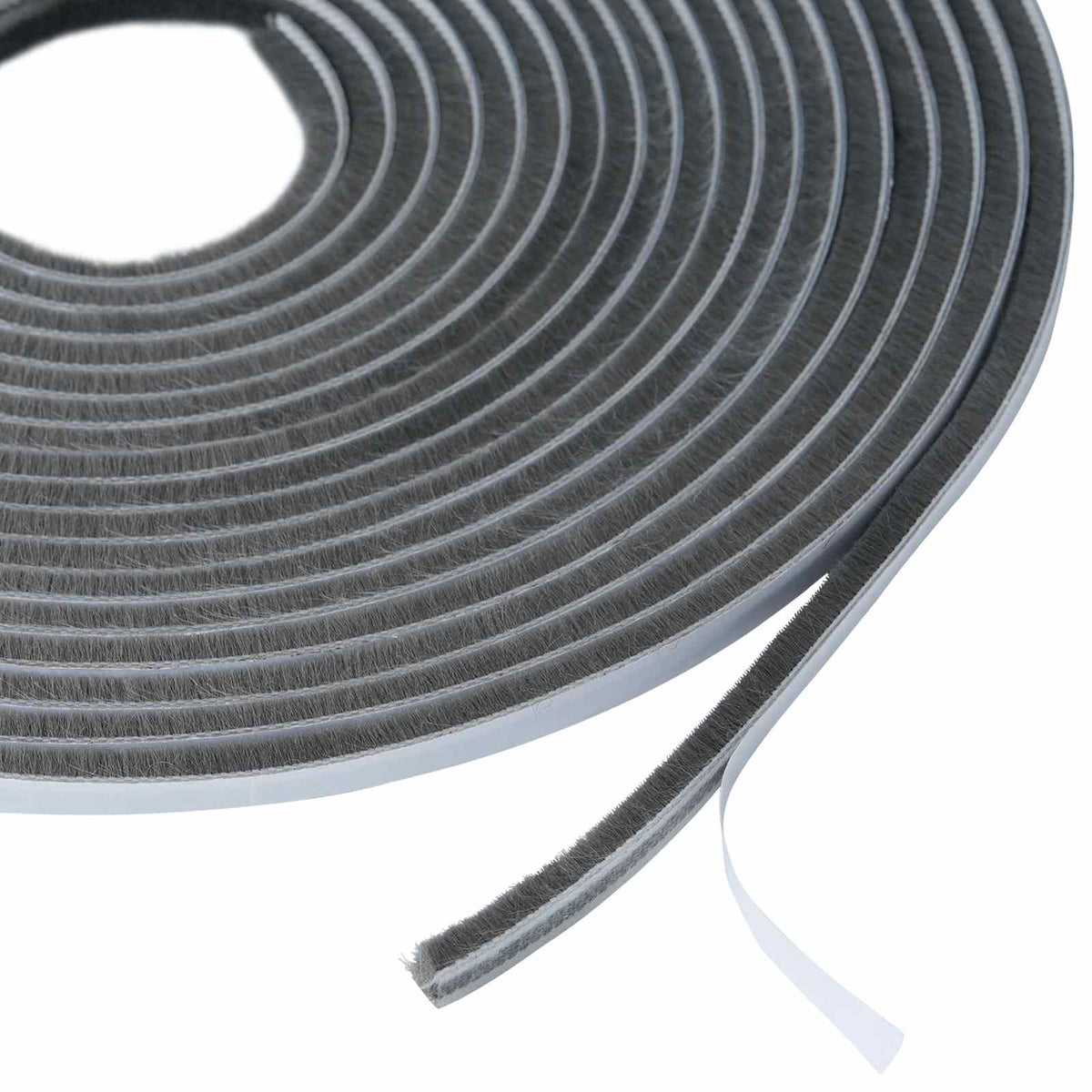 Self-Adhesive Door Brush Seal 10 m PP Grey