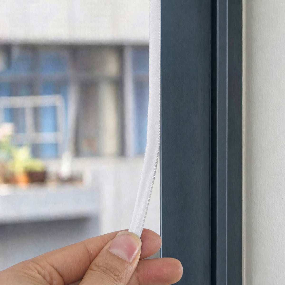 Self-Adhesive Door Brush Seal 10 m PP White