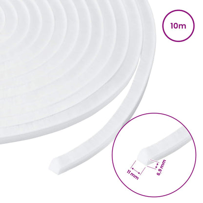 Self-Adhesive Door Brush Seal 10 m PP White