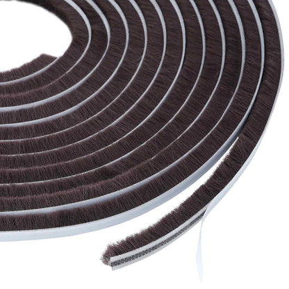 Self-Adhesive Door Brush Seal 10 m PP Brown