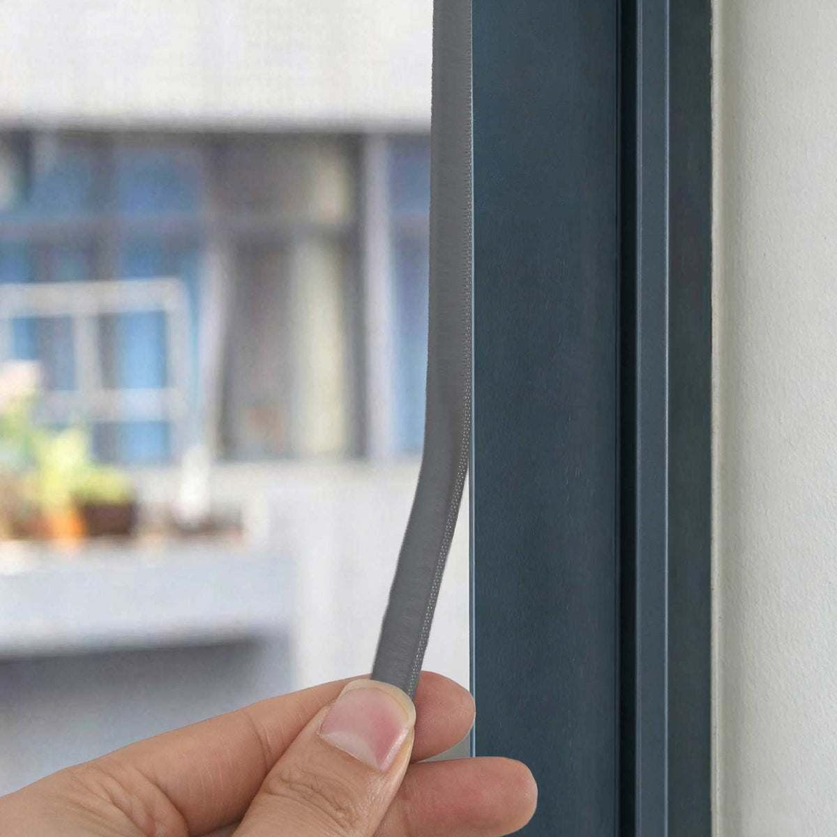 Self-Adhesive Door Brush Seal 10 m PP Grey