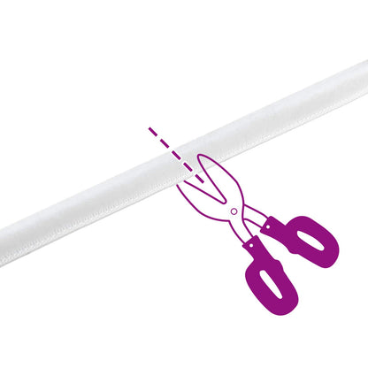 Self-Adhesive Door Brush Seal 10 m PP White