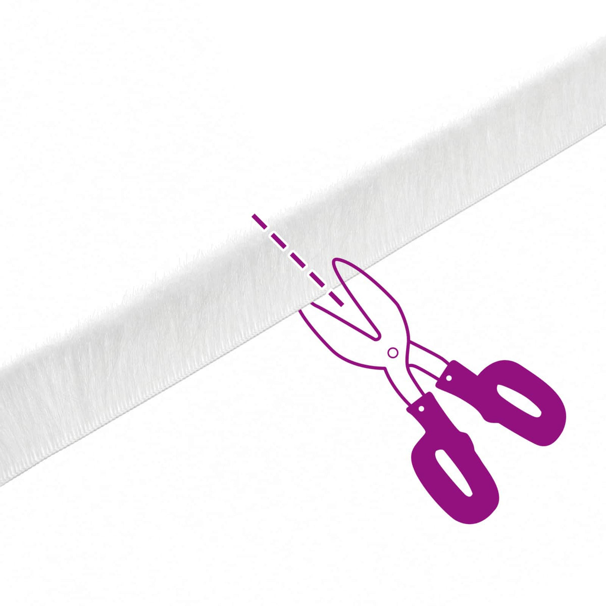 Self-Adhesive Door Brush Seal 10 m PP White