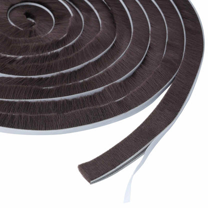 Self-Adhesive Door Brush Seal 10 m PP Brown
