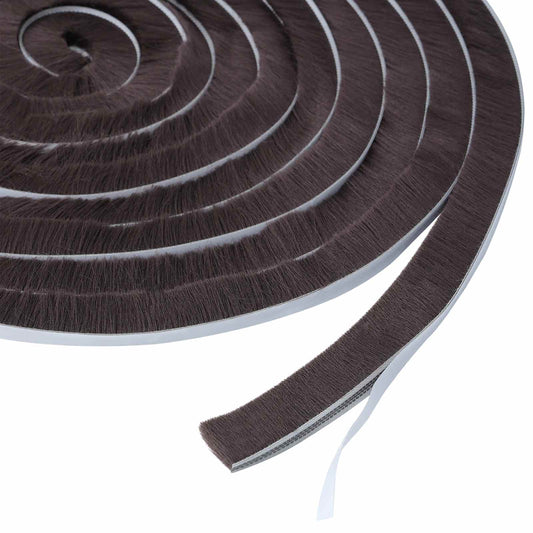 Self-Adhesive Door Brush Seal 10 m PP Brown