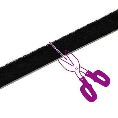 Self-Adhesive Door Brush Seal 10 m PP Black