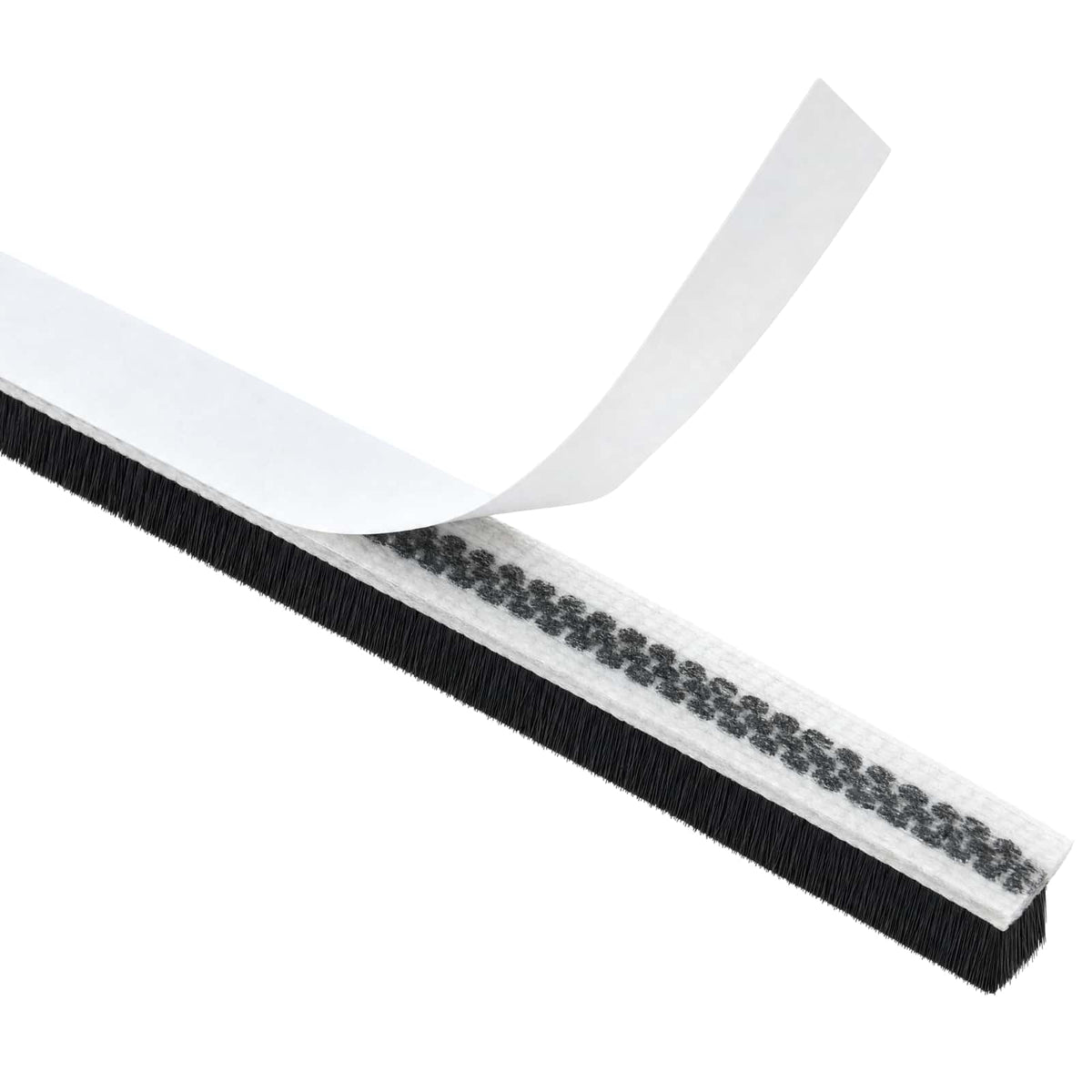 Self-Adhesive Door Brush Seal 25 m PP Black