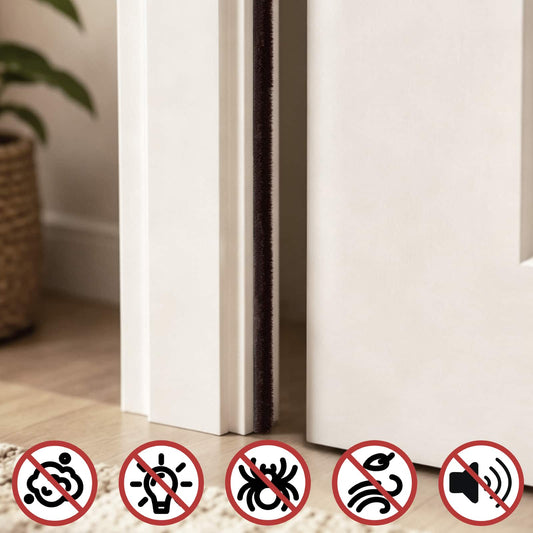 Self-Adhesive Door Brush Seal 25 m PP Brown