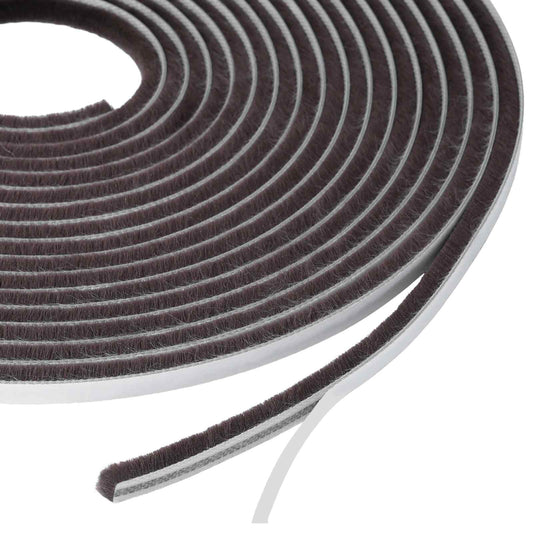 Self-Adhesive Door Brush Seal 25 m PP Brown