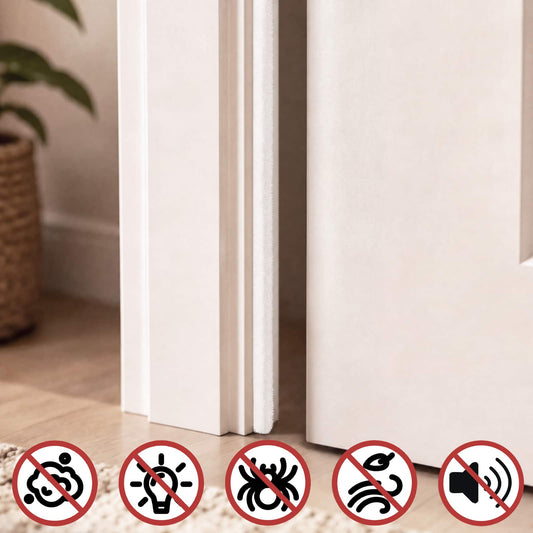Self-Adhesive Door Brush Seal 25 m PP White