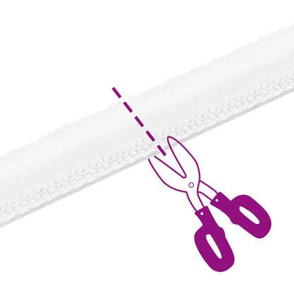 Self-Adhesive Door Brush Seal 25 m PP White