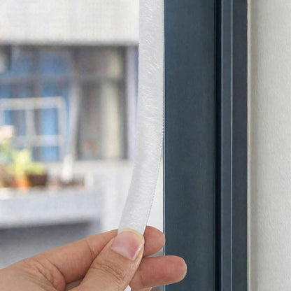 Self-Adhesive Door Brush Seal 25 m PP White