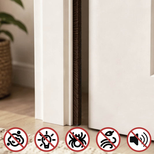 Self-Adhesive Door Brush Seal 25 m PP Brown