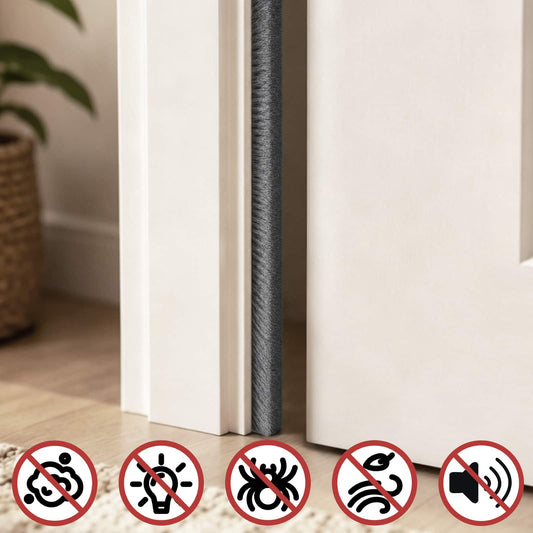 Self-Adhesive Door Brush Seal 25 m PP Grey